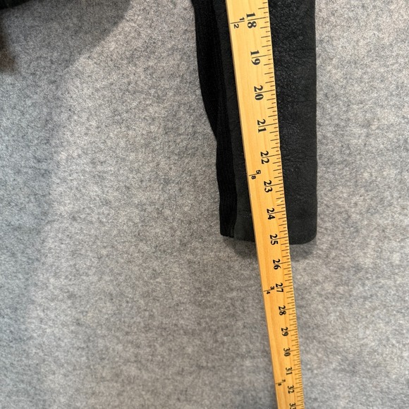 Veda 100% Shearling Leather Fur Moto Jacket Womens Small Motorcycle Designer Zip - Picture 8 of 16